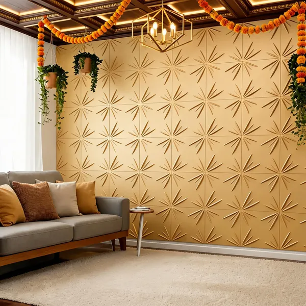 Stroke_3D_Panel_Color_-_Gold_50Cm_X_50Cm_(W_X_H)