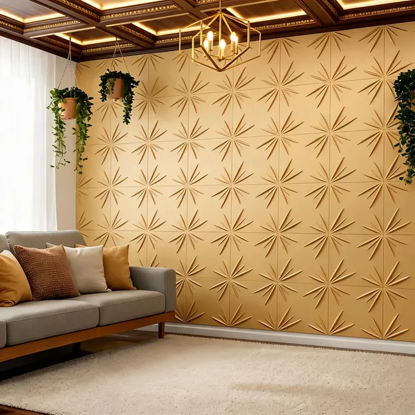 Stroke_3D_Panel_Color_-_Gold_50Cm_X_50Cm_(W_X_H)