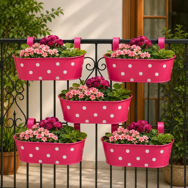 Metal_Polka_Dot_Hanging_Planter_pack_of_5