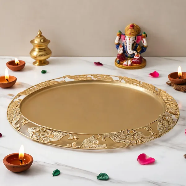 Gold_Tone_Traditional_Leaf_Pattern_Pooja_Thali
