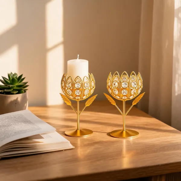 Metal_Lotus_Design_Crystal_Accent_Candle_Holders_Set_Of_2
