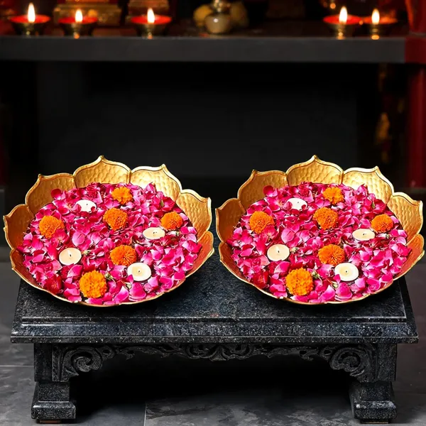 Gold_Traditional_Floral_Design_Urli_Bowl_-_Pack_of_2