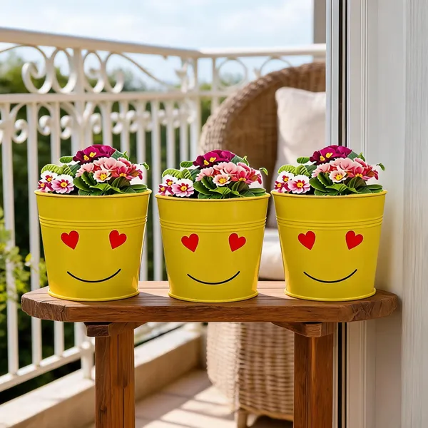 Yellow_Smiley_Face_Floral_Design_Flower_Pots