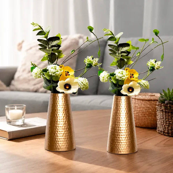 Metal_Modern_Hammered_Finish_Flower_Vase_Pack_Of_2