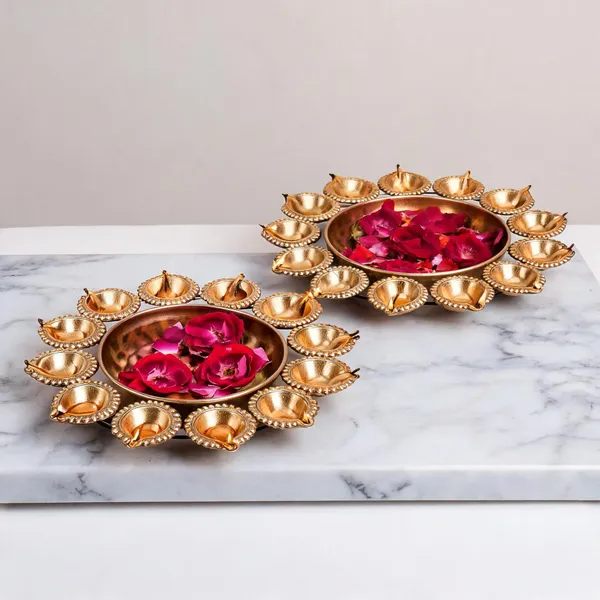Metal_Traditional_Floral_Decorative_Diya_Set_-_Pack_of_2