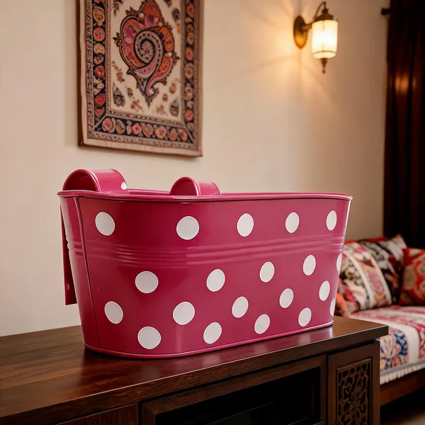 Metal_Polka_Dot_Hanging_Planter