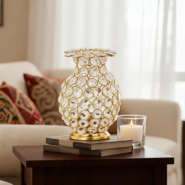 Metal_Contemporary_Crystal_Design_Floral_Vase