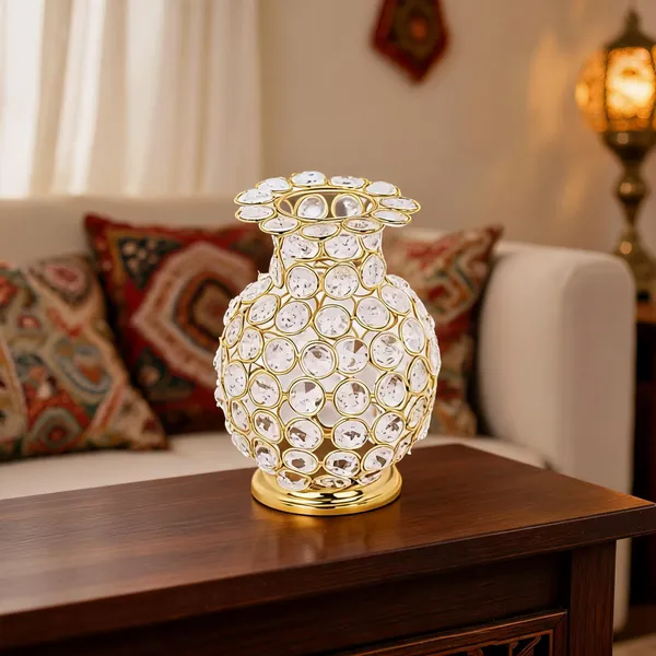 Metal_Contemporary_Crystal_Design_Floral_Vase