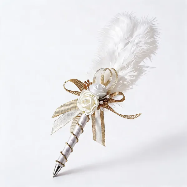 White_Feather_Decorative_Pen_For_Gifting