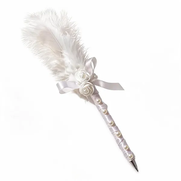 White_Feather_And_Pearl_Wedding_Pen_For_Wedding_and_Gifting