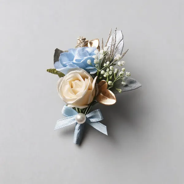 Blue_Fabric_Lapel_Brooch_For_Gifting