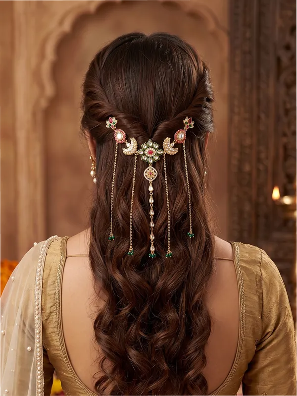 Gold_halfmoon_lotus_Bridal_Hair_Accessory_for_Women