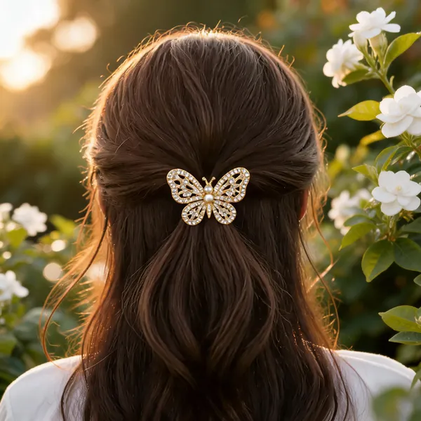 Gold__Butterfly_Rhinestone_Hair_Clip_For_Women