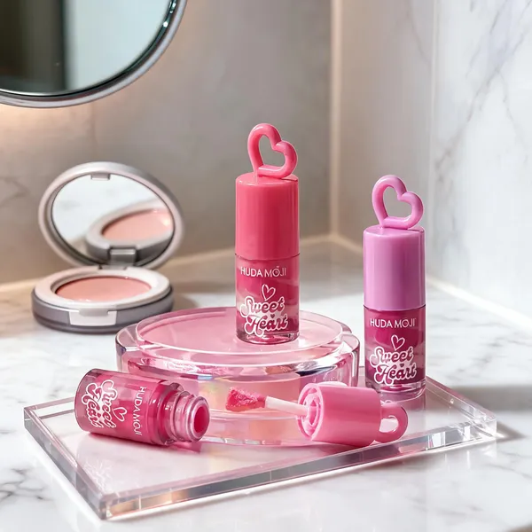 Pink_&_White_Hudamoji_Sweetheart_Glossy_Shea_Butter_Lip_Gloss_For_Women