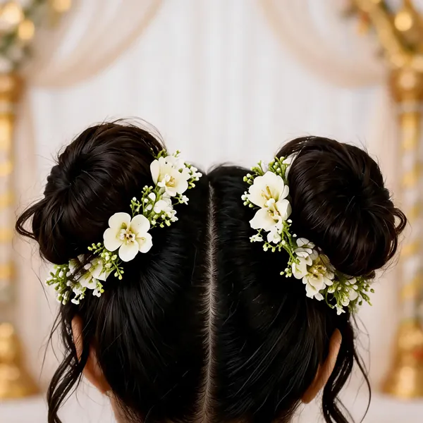 White_Artificial_Floral_Hair_Gajra_For_Women