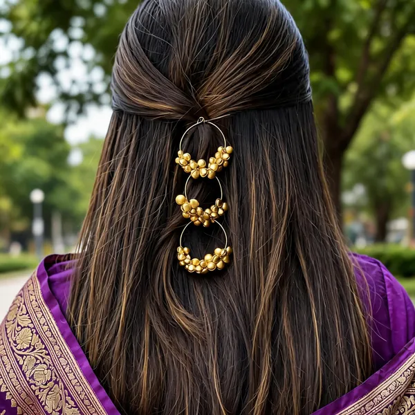 Gold_Alloy_Beaded_Kashmiri_Hair_Chain_For_Women