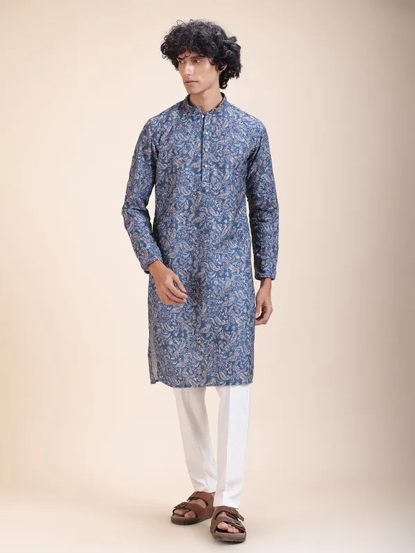 Men_Floral_Printed_Shimmer_Thread_Work_Kurta