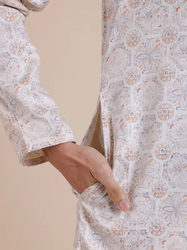 Floral_Printed_Mandarin_Collar_Straight_Kurta