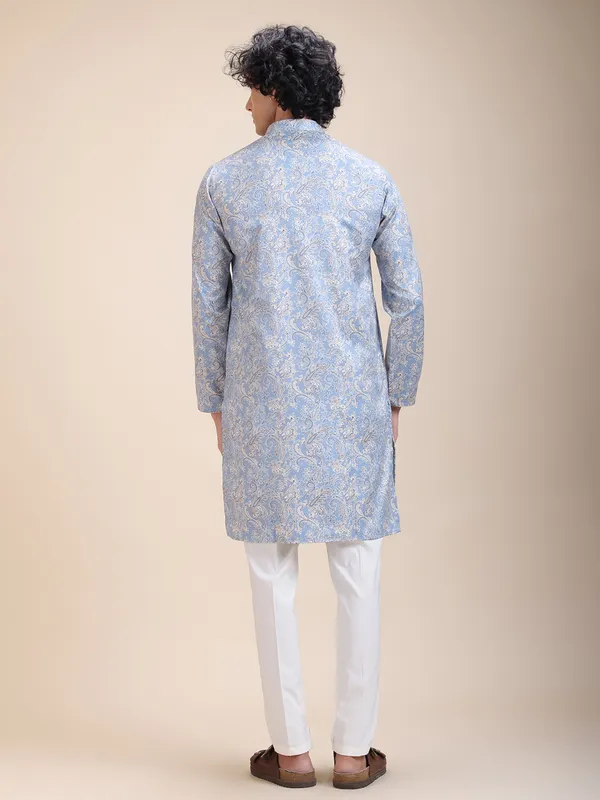 Floral_Printed_Mandarin_Collar_Straight_Kurta