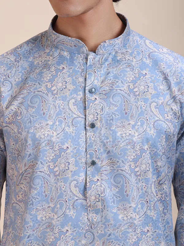 Floral_Printed_Mandarin_Collar_Straight_Kurta