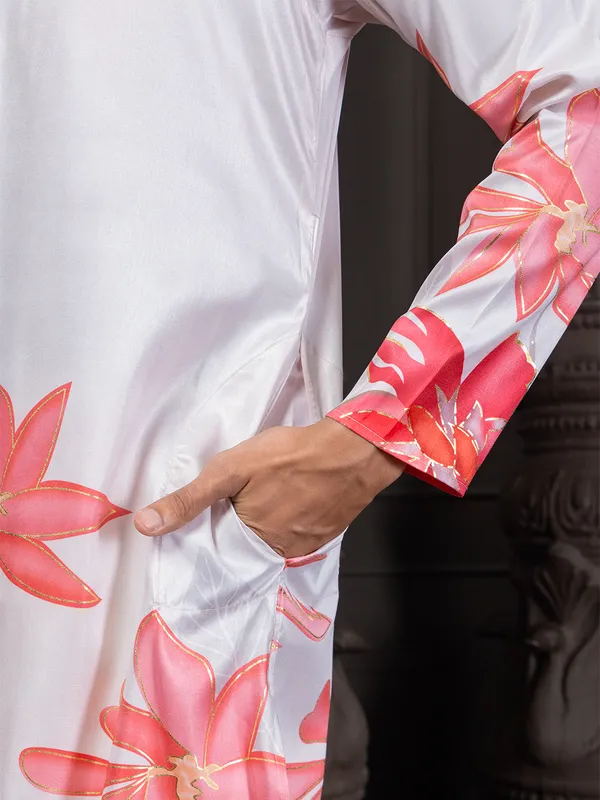 Mens_Woven_Design_Floral_Printed_Kurta