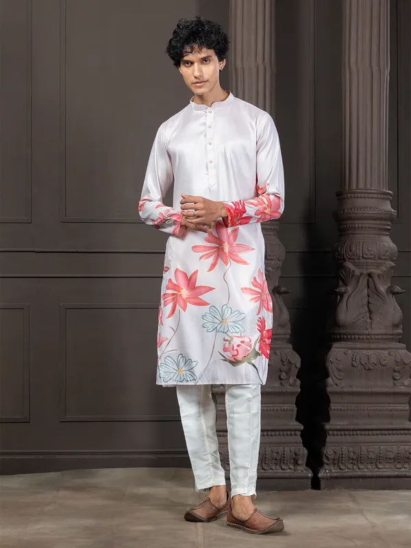 Mens_Woven_Design_Floral_Printed_Kurta