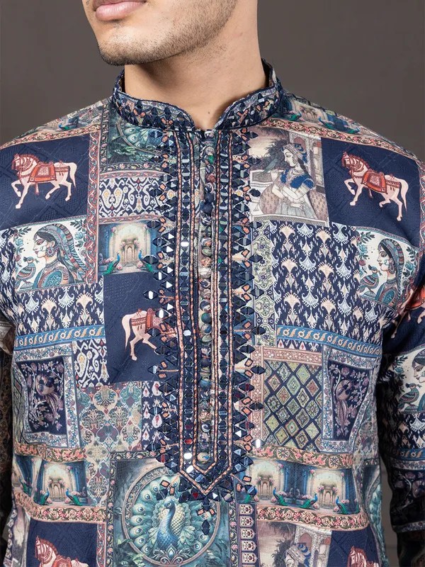 Ethnic_Motif_Printed_Kurta_With_Mirrorwork_Detailing