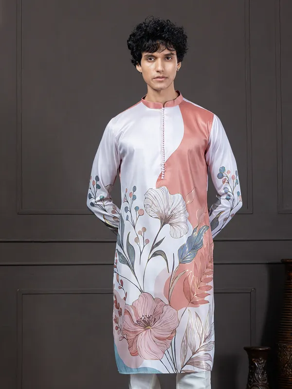 Mens_Woven_Design_Floral_Printed_Kurta