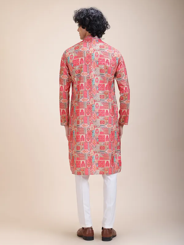 Embroidered_Mandarin_Collar_Real_Mirror_Work_Ethnic_Printed_Kurta