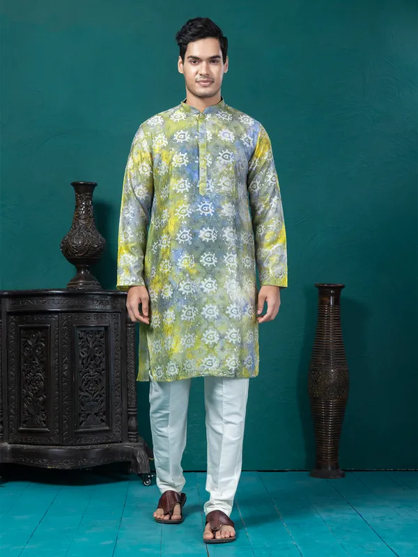 Tie_Dye_Embroidery_Kurta_With_Sequin_Detailing_And_Print