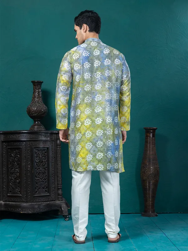Tie_Dye_Embroidery_Kurta_With_Sequin_Detailing_And_Print