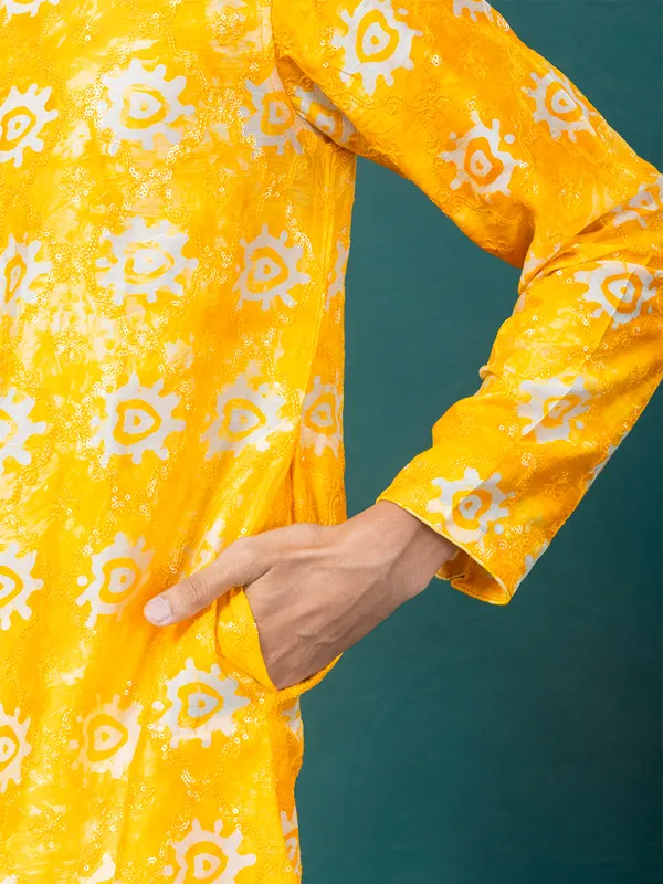Tie_Dye_Embroidery_Kurta_With_Sequin_Detailing_And_Print