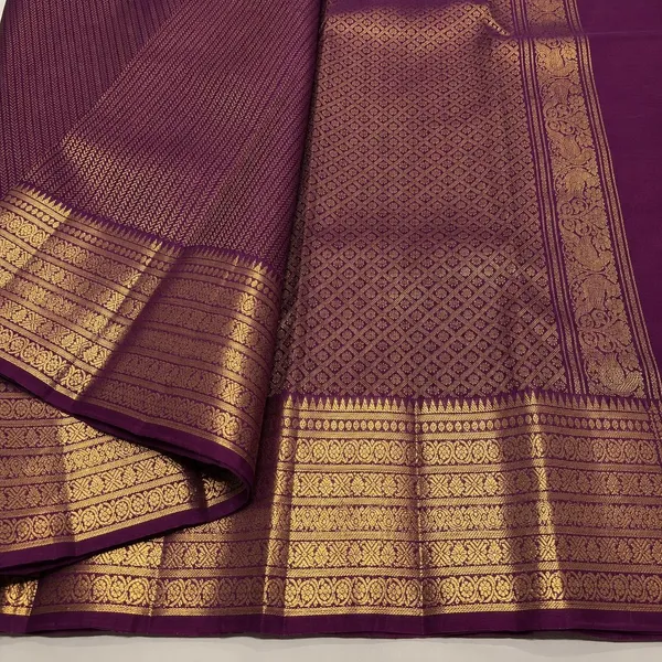 Purple_Banarasi_Soft_Silk_Woven_Gold_Border_Saree_For_Women