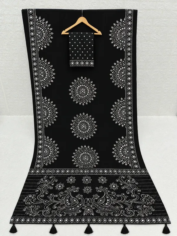 Black_Satin_Silk_Printed_Saree_For_Women