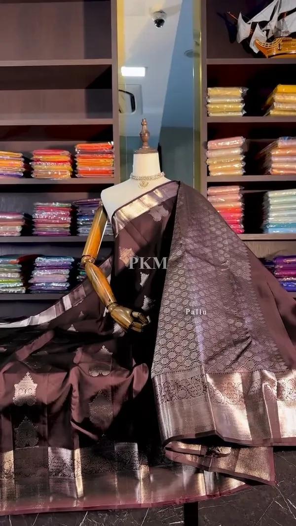 Brown_Banarasi_Soft_Silk_Woven_Saree_For_Women