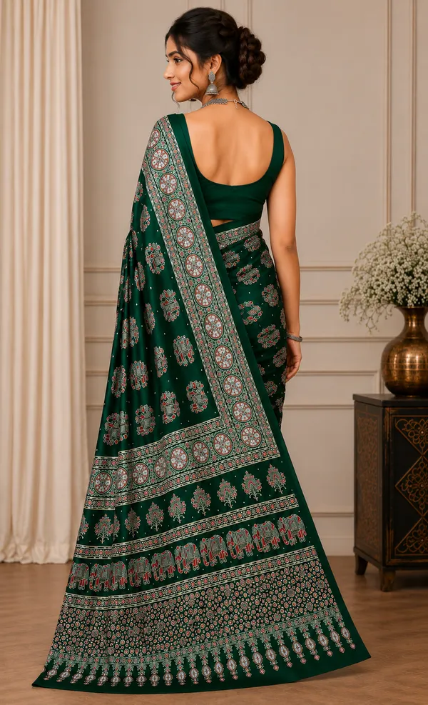 Green_Satin_Silk_Printed_Ethnic_Saree_For_Women