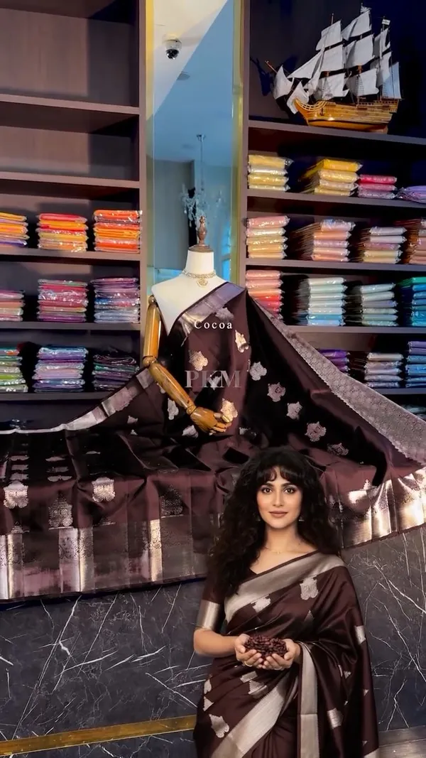 Brown_Banarasi_Soft_Silk_Woven_Saree_For_Women