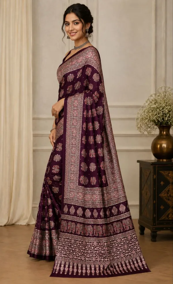 Purple_Satin_Silk_Printed_Ethnic_Saree_For_Women