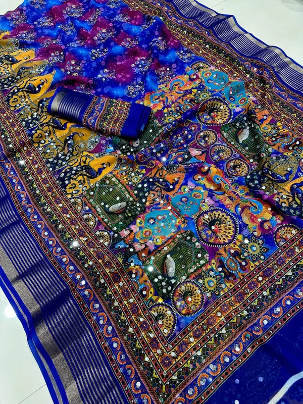 Blue_Georgette_Printed_Saree_For_Women