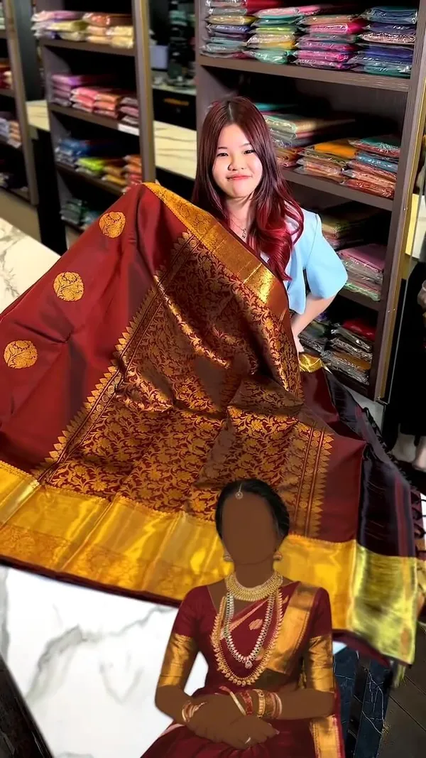 Maroon_Banarasi_Soft_Silk_Woven_Brocade_Saree_For_Women