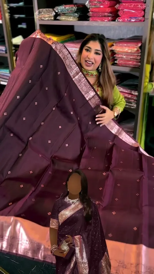 Maroon_Banarasi_Soft_Silk_Woven_Traditional_Saree_For_Women