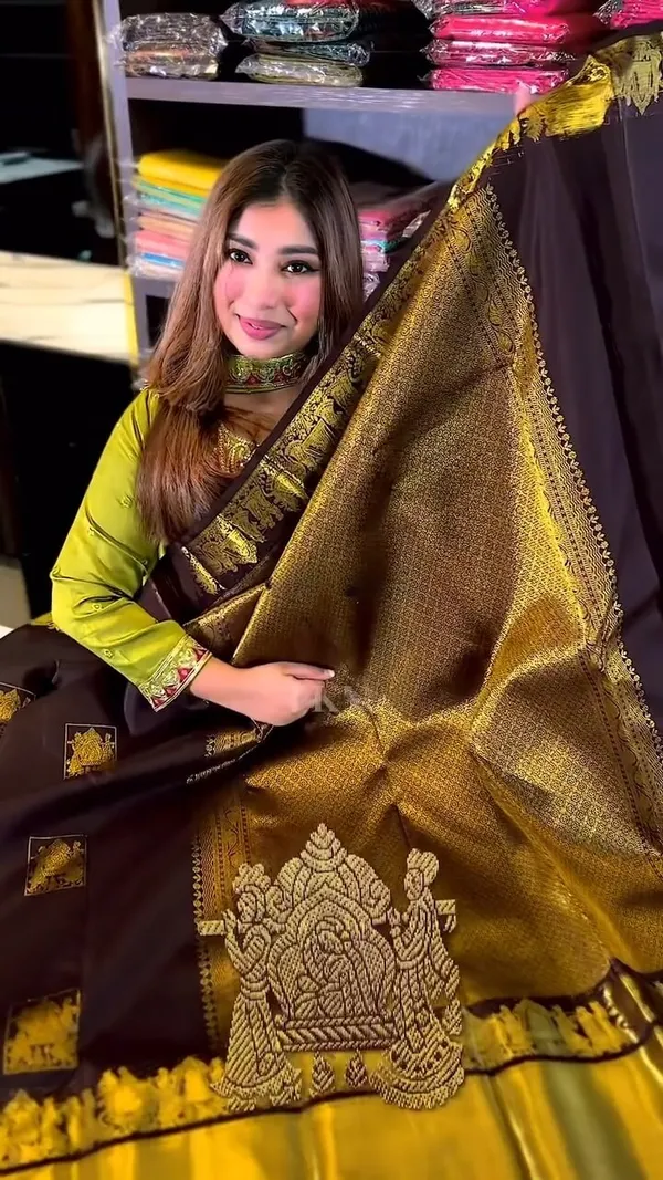 Brown_Banarasi_Soft_Silk_Woven_Traditional_Saree_For_Women