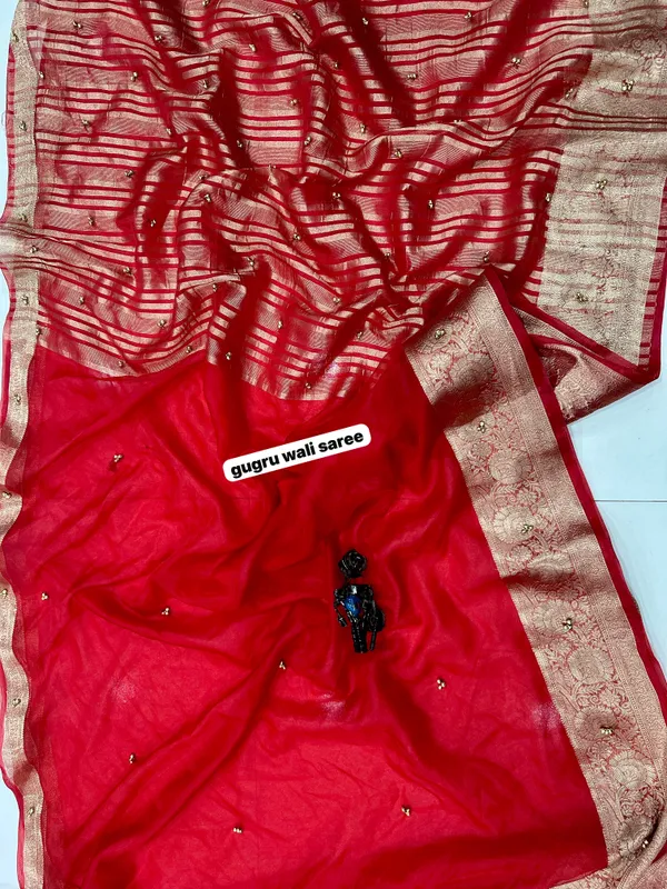Red_Cotton_Silk_Striped_Pallu_Saree_For_Women
