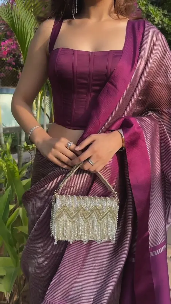 Pink_Banarasi_Soft_Silk_Striped_Saree_For_Women