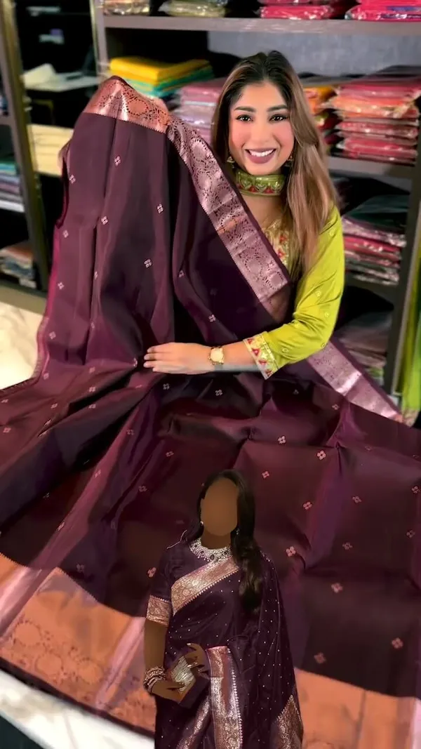 Maroon_Banarasi_Soft_Silk_Woven_Traditional_Saree_For_Women