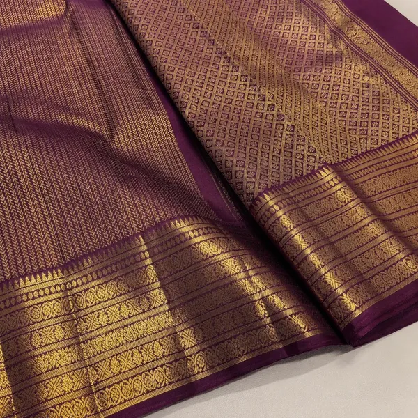 Purple_Banarasi_Soft_Silk_Woven_Gold_Border_Saree_For_Women