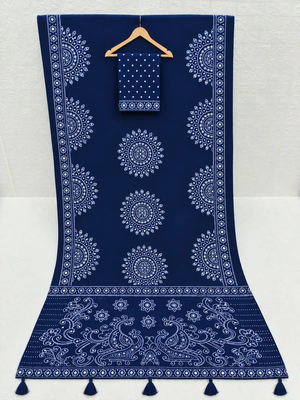 Navy_Blue_Satin_Silk_Printed_Saree_For_Women