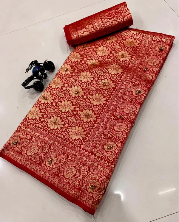 Red_Cotton_Silk_Zari_Woven_Saree_For_Women