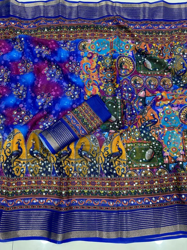 Blue_Georgette_Printed_Saree_For_Women