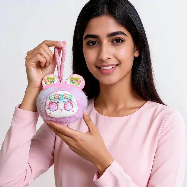 Blossom_Panda_Plush_Pompom_Keychain_Bag_Charm